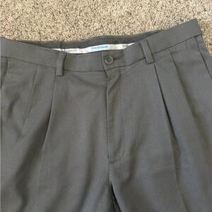 Haggar Gray Pleated pants-34x32